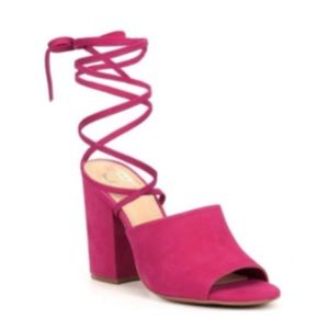 NWT Gianni Bini Tie-up Hot Pink Chunky Heels